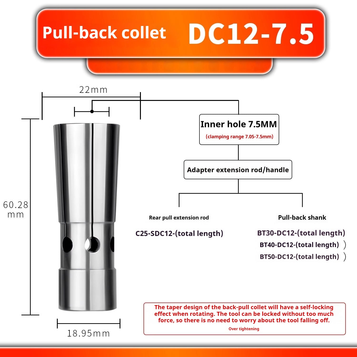 6026 Pull Back Collet DC4 DC6 DC8 DC12 Pull Back Collet Spring Collet Taiwan High Precision Latch Shandong Denso Pricision Tools Co.,Ltd.